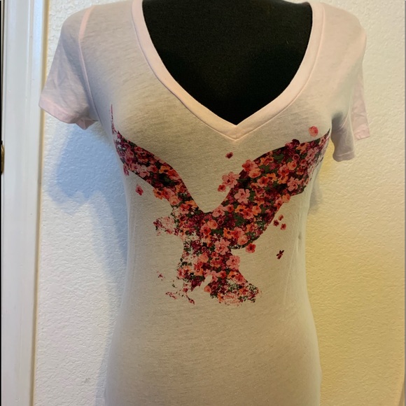 American Eagle Outfitters Tops - American Eagle Pink Floral T-Shirt